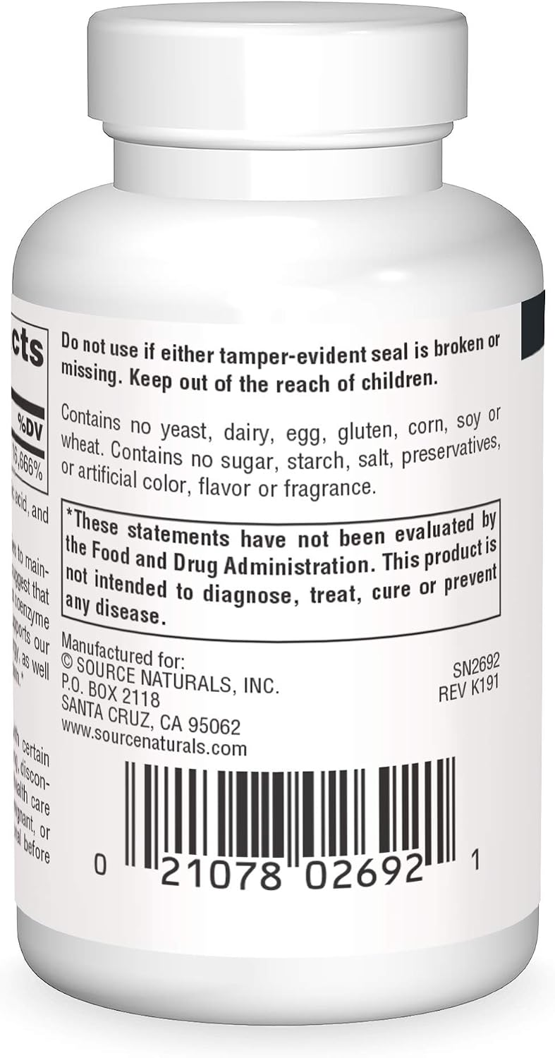 Source Naturals Biotina 5.000 mcg, 200 comprimidos