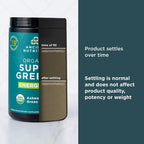 Ancient Nutrition Organic SuperGreens Energizer Powder with Probiotics and B12, Made from Real Fruits, Vegetables and Herbs, for Digestive, Detoxification and Energy Support, 25 Servings