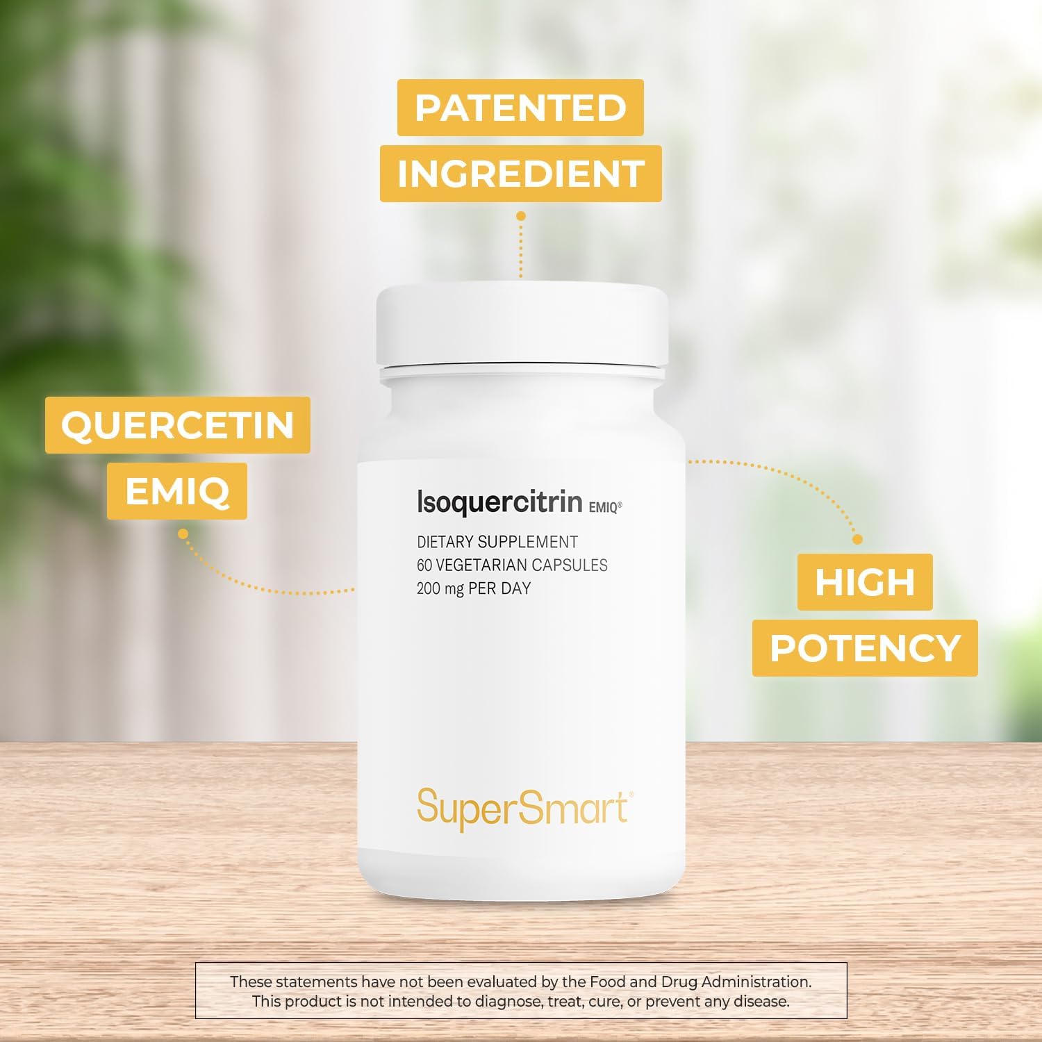 Supersmart IsoQuercitrina EMIQ 200 mg Quercetina Bioactiva 60 Cápsulas