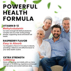 VITBOOST Gotas de Vitamina B12 Líquida Vegana – 60 dosis de 5000 mcg con Sabor a Frambuesa – Metilcobalamina Sublingual