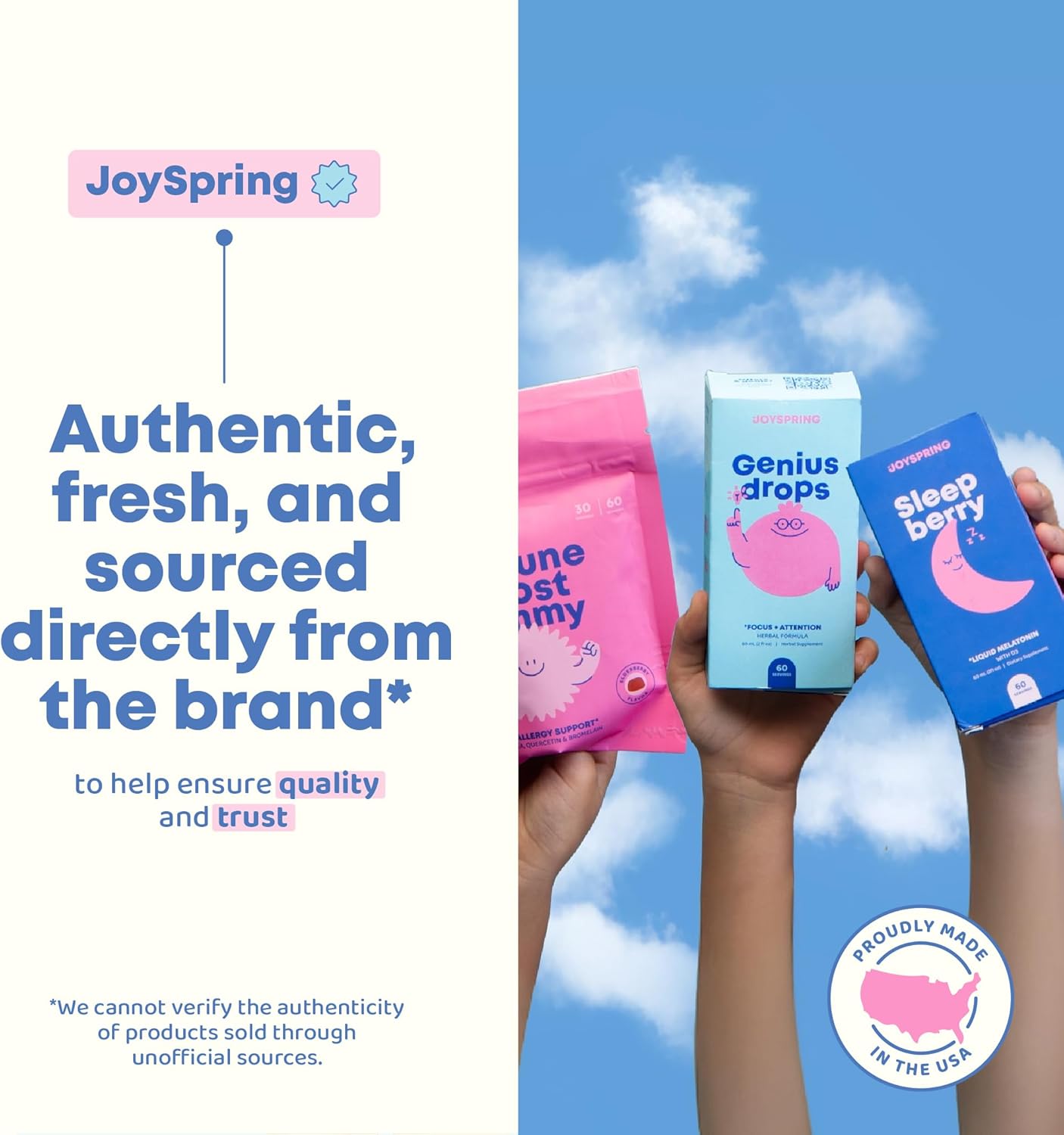 JoySpring Vitamina C y Zinc para Niños con Saúco, Suplemento Líquido | Sin Alcohol | 3+ Años (60 ml, 30 Dosis)