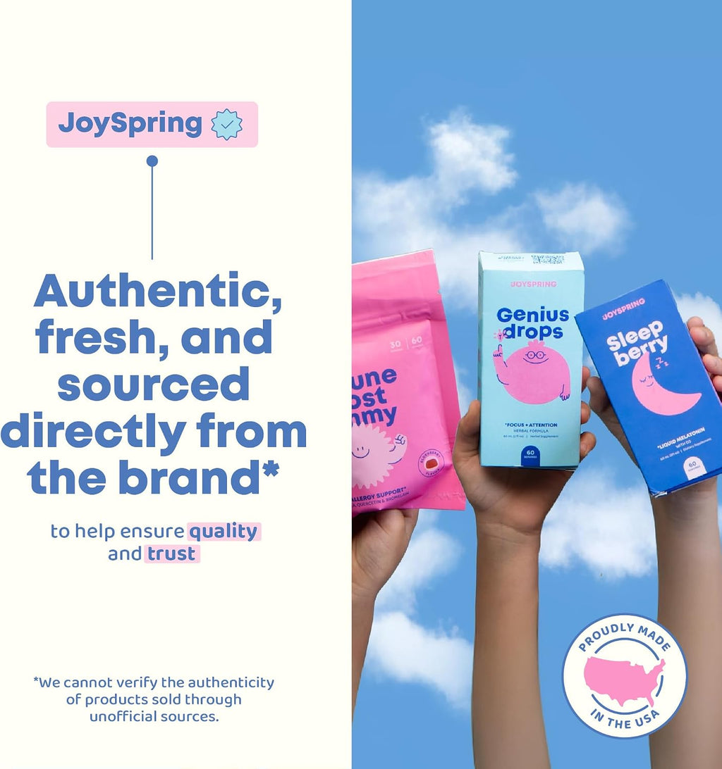 JoySpring Kids B Complex | Gotas líquidas de complejo B con saúco, zinc y vitamina C | Apoyo para el bienestar general (30 ml)