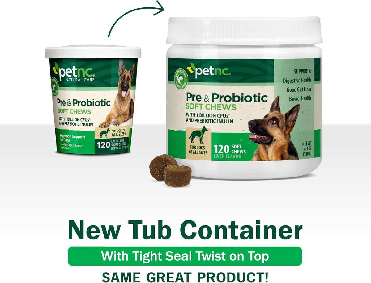 PetNC Natural Care - Masticables blandos Pre y Probióticos para perros sabor hígado y queso, 120 unidades – Image 3