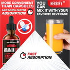 HERBIFY Vitamina B12 Metilada 5000 mcg - Gotas Líquidas de Metilcobalamina - Complejo B - Energía y Sistema Inmunitario - 30 Días - 60 ml