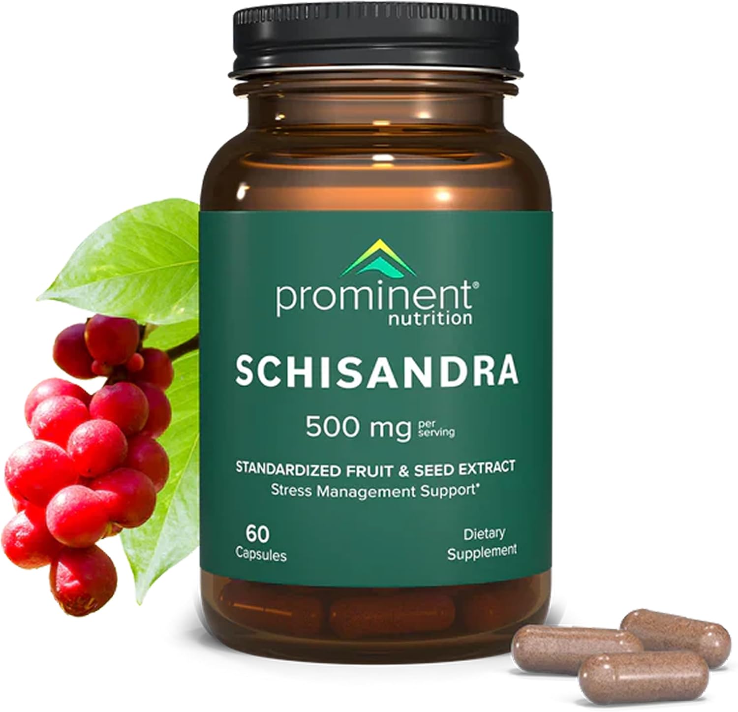 Schisandra - Suplemento para el Hígado y el Estrés - Sin Colorantes Artificiales - No OGM, Vegano y Sin Gluten - 60 Cápsulas (60 Servicios)