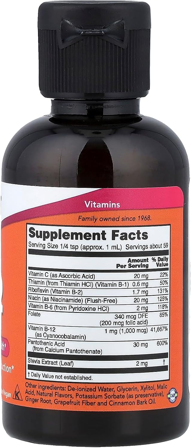 NOW Foods - B-Complex Liquid con B12, 60 ml