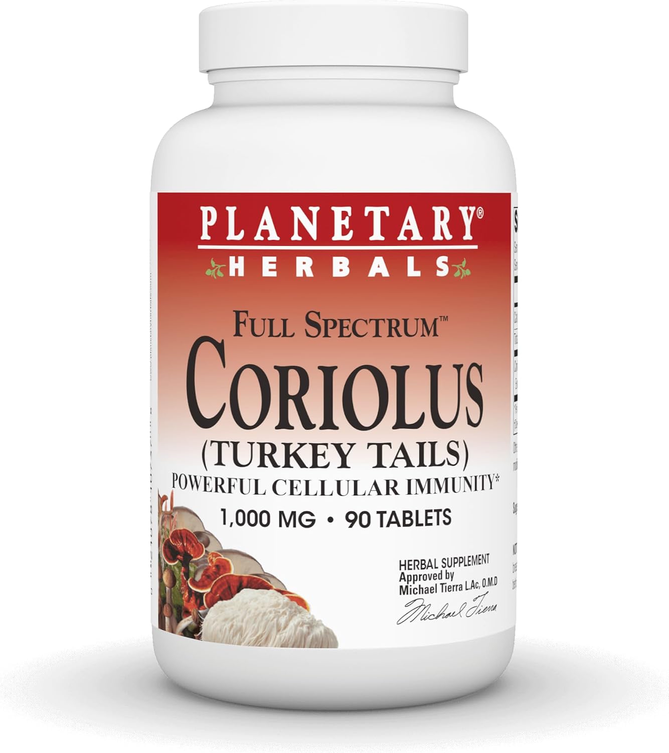 Planetary Herbals Coriolus Full Spectrum 1000mg - 90 Comprimidos