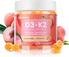 IRIDESICENT Vitamina D3 K2 Gummies Sin Azúcar - 60 Gominolas | 5.000 UI D3 + 100 mcg K2 (MK-7) | Vegano, Sabor Lichi