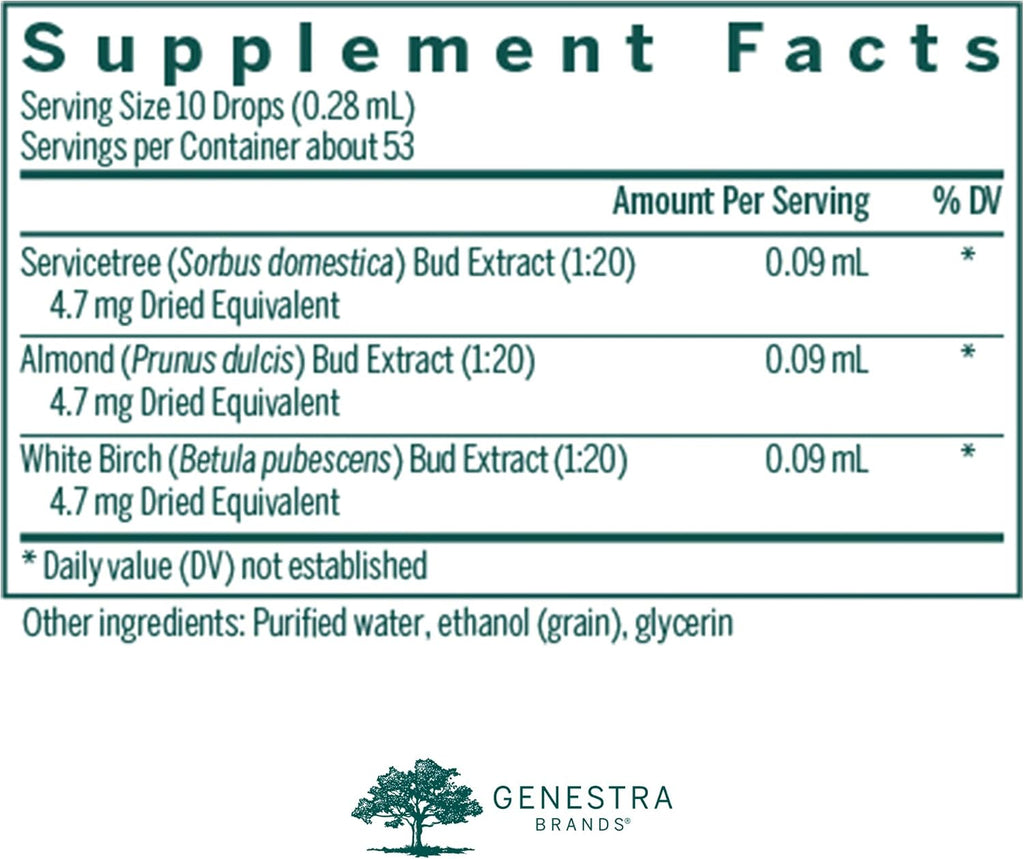 Genestra Brands Hpo-gen | Suplemento Herbal de Almendro, Abedul y Serbal | 15 ml