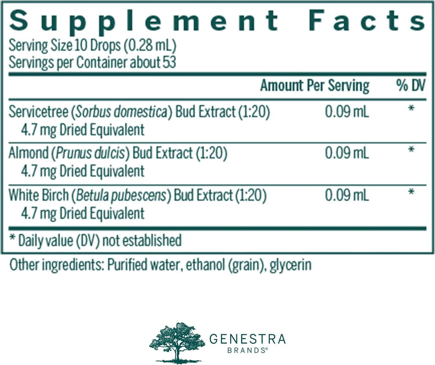 Genestra Brands Hpo-gen | Suplemento Herbal de Almendro, Abedul y Serbal | 15 ml