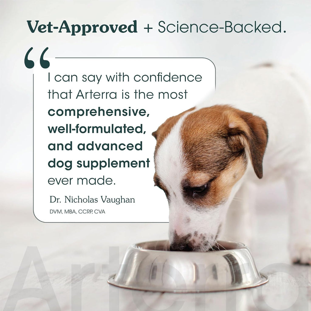 Suplemento en Polvo para Perros Mayores – 63 Ingredientes – Multivitamínico con Glucosamina, Probióticos y Omega-3 – 120 Dosis