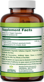 Herbal Secrets Holy Basil 1000 mg - 120 Vegetarian Capsules