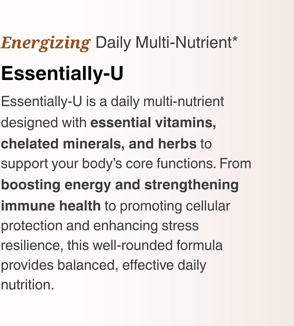 Utzy Naturals Essentially-U Multi-Nutrient | Whole Food Antioxidants + Chelated Minerals for Everyday Health | 180 Capsules
