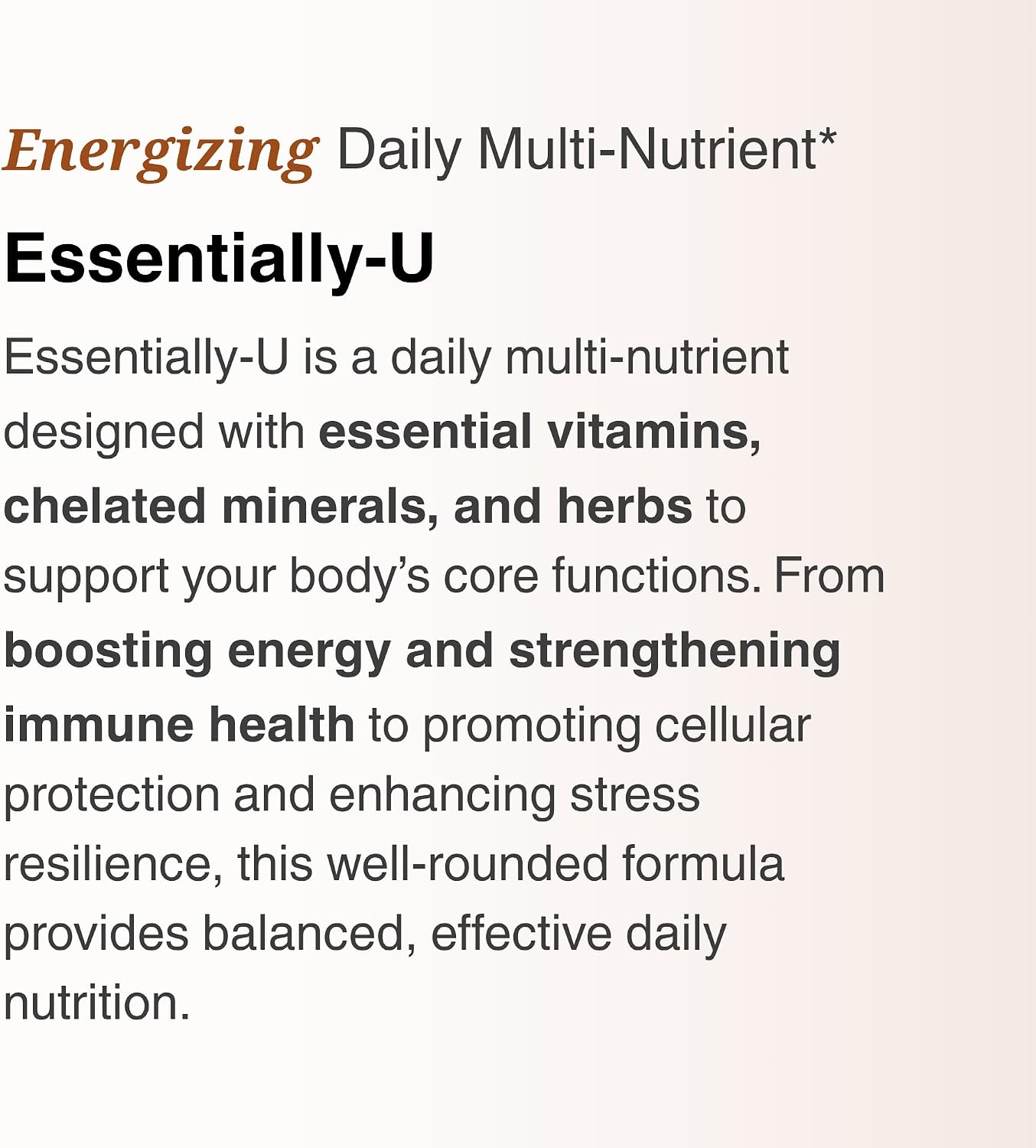 Utzy Naturals Essentially-U Multi-Nutrient | Whole Food Antioxidants + Chelated Minerals for Everyday Health | 180 Capsules