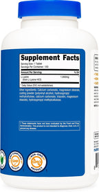 Nutricost L-Lisina 1000mg, 120 Comprimidos - Sin Gluten, No GMO, Apto para Vegetarianos