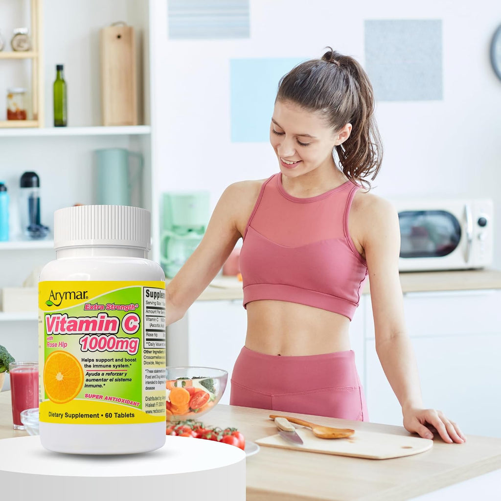 Arymar Vitamina C 1000 mg con Extracto de Rosa Mosqueta 30 mg - 60 Comprimidos