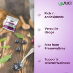 AKI Extracto de Maqui Berry en Polvo - Silvestre de la Patagonia, Alto en Antocianinas y Polifenoles, Liofilizado, 150g