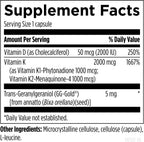 Designs for Health Vitamin D Synergy - Vitamina D3 2000 UI con K1 y K2 - 120 Cápsulas