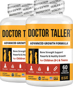 NuBest Doctor Taller Fórmula Premium para la Fortaleza Ósea - Apoya la Inmunidad y el Desarrollo - con Calcio, Vitaminas, Aminoácidos y Hierbas - para Niños (8+) y Adolescentes - Pack de 2 | 2 Meses de Suministro