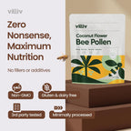 Granulos de Polen de Abeja de Flores de Coco - Superalimento Antioxidante, Aminoácidos, Proteínas - Multivitamínico Natural - No GMO, Paleo y Keto - 147g