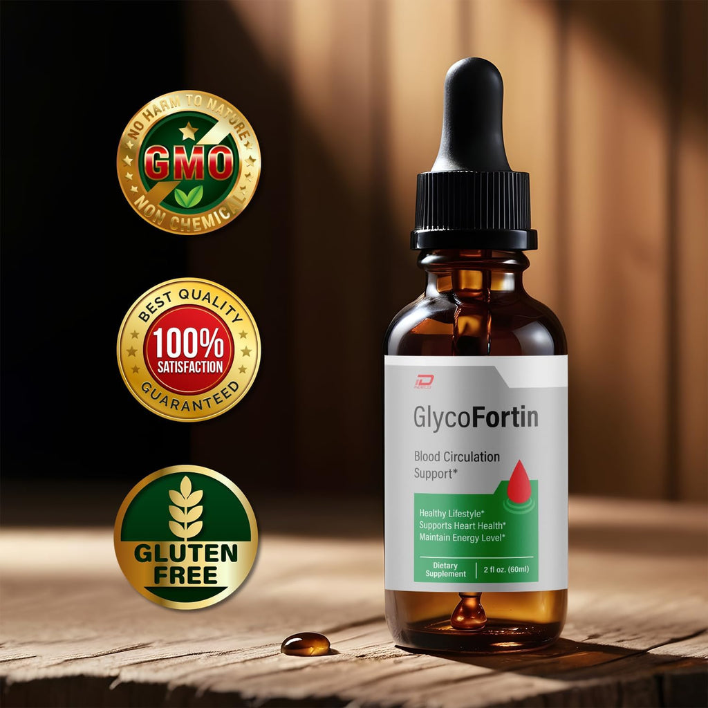 Glyco Fortin Drops - Fórmula saludable - Gotas de complemento alimenticio - Extra fuerte - Pack de 3 (3 meses de suministro)