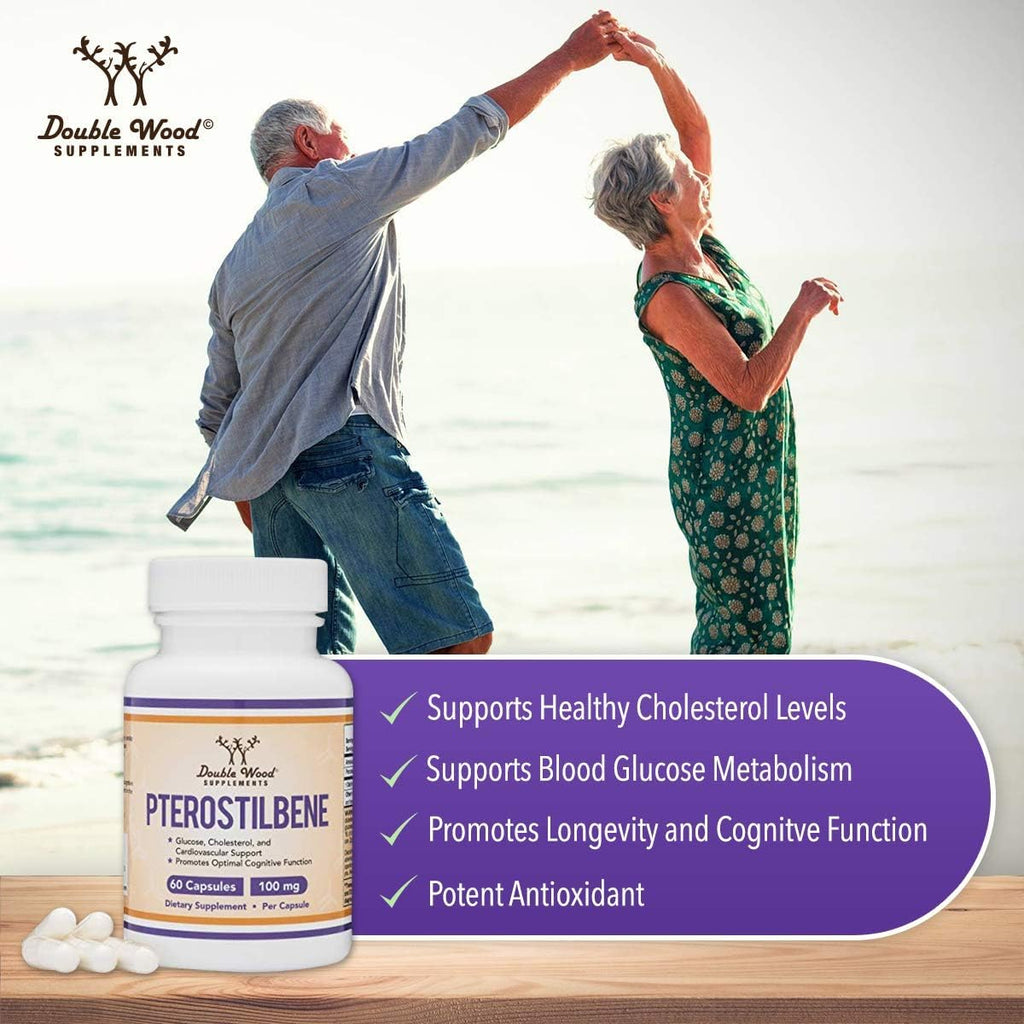 Pterostilbeno 100 mg, 60 Cápsulas - Complemento Alimenticio Antioxidante