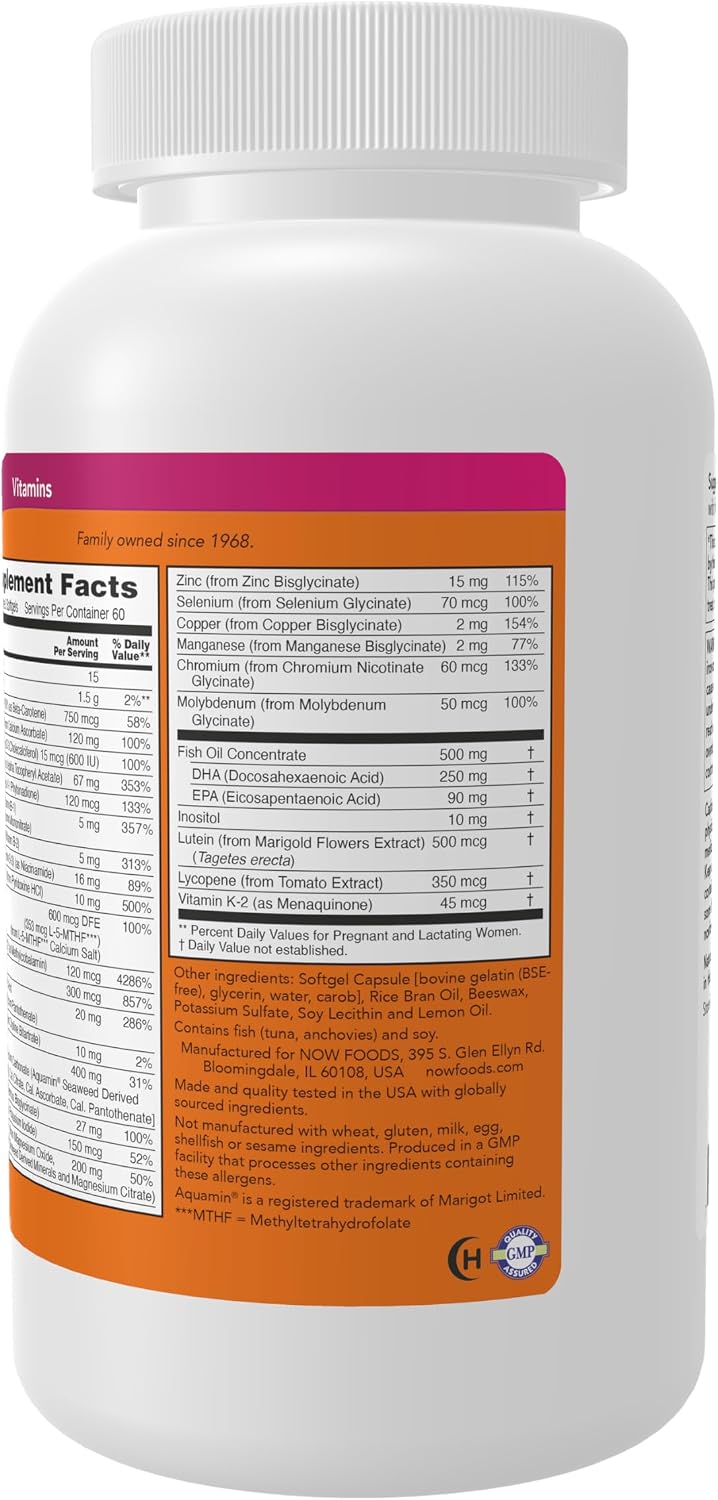 NOW Supplements, Prenatal Gels + DHA with 250 mg DHA Per Serving, Plus Borage Oil (GLA), 180 Softgels