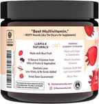 Llama Naturals Multivitamínico para Mujeres, Gominolas Veganas y Orgánicas con Vitaminas D, C y K, Gominolas de Fruta Real, Complemento Alimenticio, Sin Azúcar Añadido, Fresa, 120 Unidades