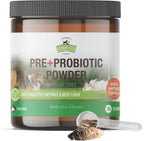 Pre + Probiotic Powder for Dogs with Digestive Enzymes - Sabor a Hígado de Ternera Natural - 120 Dosis