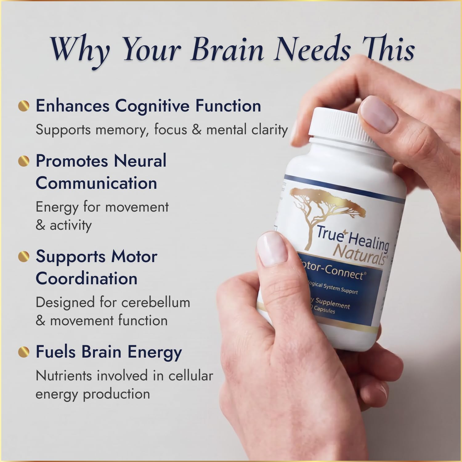 True Healing Naturals Motor Connect - Suplemento para el cerebro - 60 Cápsulas Vegetarianas