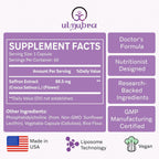 Suplemento de Azafrán Liposomal 88,5 mg, Máxima Absorción, Extracto Puro de Azafrán para el Estado de Ánimo, Energía, Visión y Concentración - 60 Cápsulas Veganas