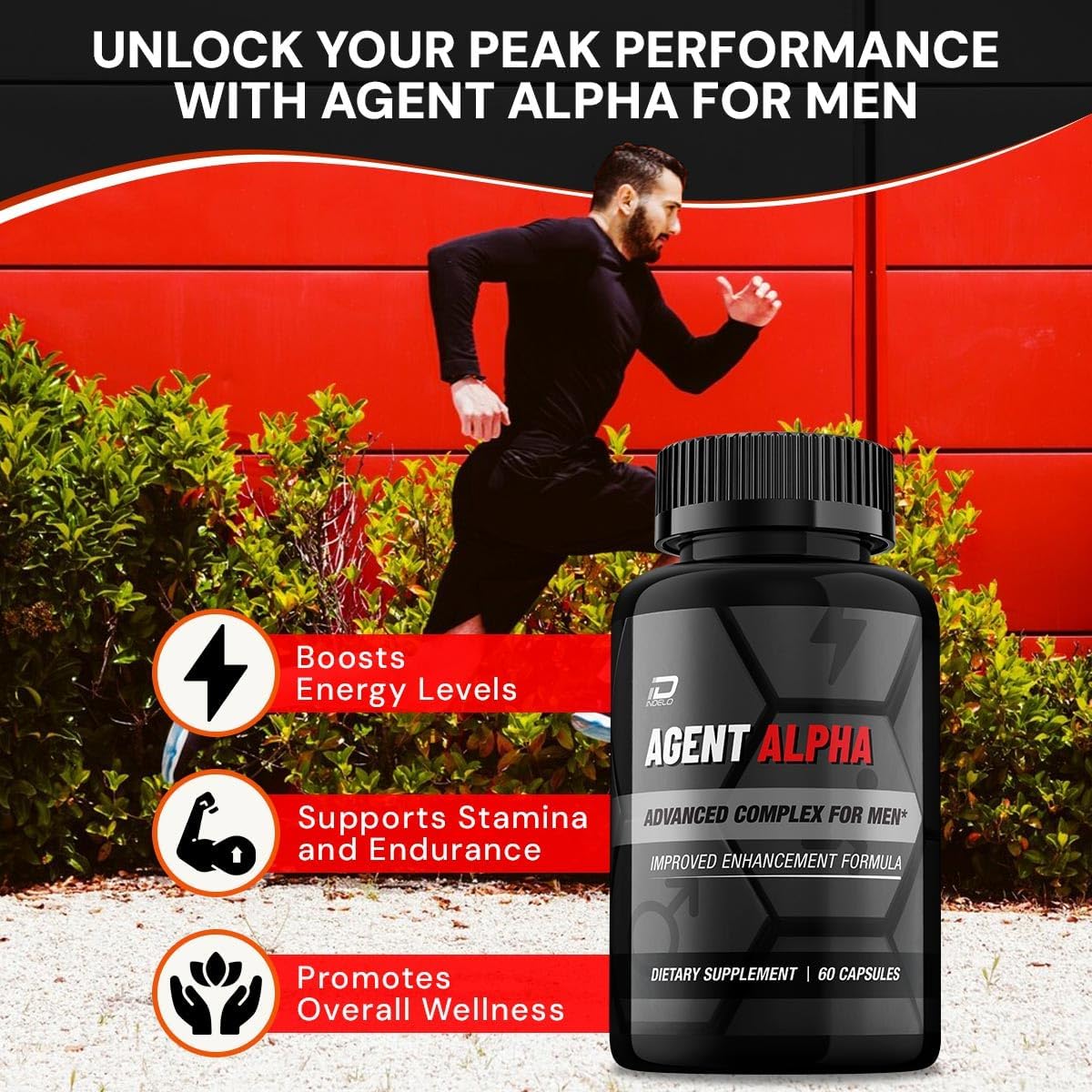 Agent Alpha para Hombres - Complejo Multivitamínico y Mineral (2 Paquetes, 120 Cápsulas)
