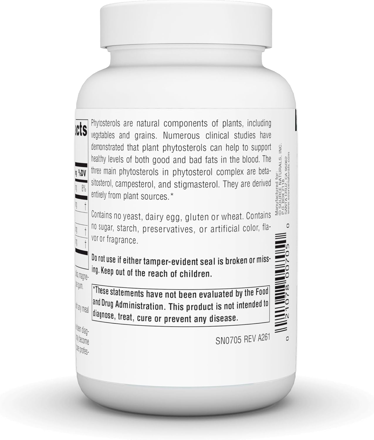 Source Naturals Phytosterol Complex con Beta-Sitosterol, 113 mg - 180 Comprimidos