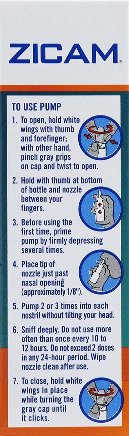 Zicam Intense Sinus Relief Spray Nasal Sin Drip, 0.5 oz (Pack de 2)