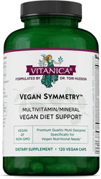 Vitanica Vegan Symmetry - Multivitamínico Vegano para Mujeres, Sin Hierro, Sin Gluten - 120 Cápsulas