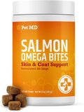Pet MD Salmon Omega Bites para Perros - Suplemento para Piel y Pelaje - 120 unidades