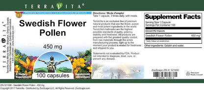 Swedish Flower Pollen - 450 mg (100 Cápsulas) - 3 Paquetes – Image 3