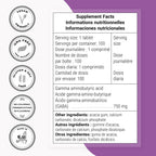 Supersmart - GABA 750mg por Día (Alta Potencia) - Suplemento de Ácido Gamma-Aminobutírico | No-OMG y Sin Gluten - 100 Comprimidos