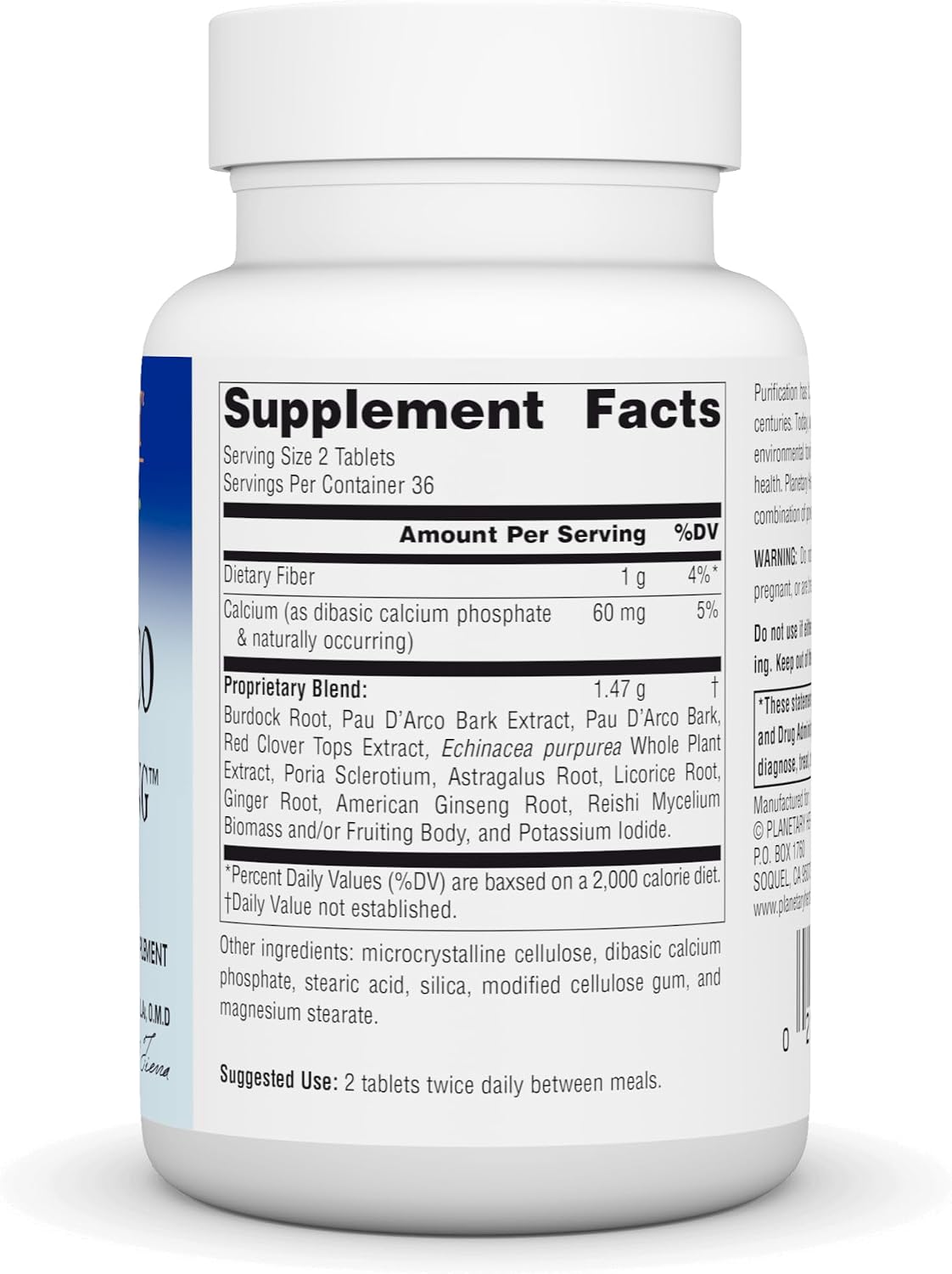 Planetary Herbals - Pau D'Arco 735 mg, 72 Comprimidos