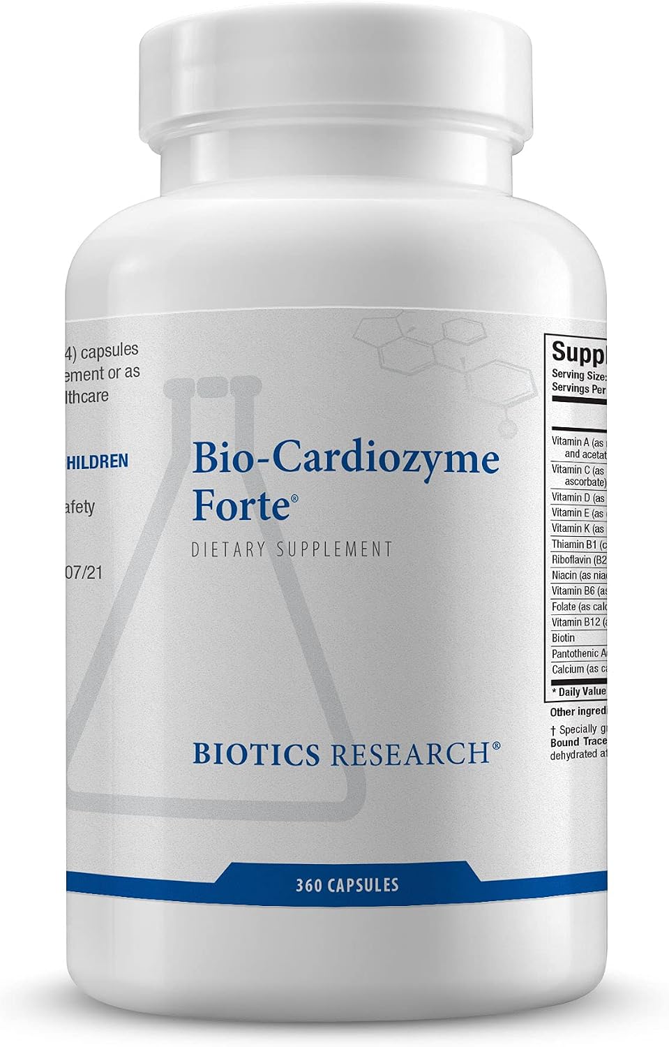 BIOTICS RESEARCH Bio Cardiozyme Forte - Multivitamínico para la Salud del Corazón (360 Cápsulas)