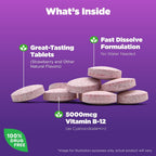 Natrol B12 5000 mcg Comprimidos de Disolución Rápida - 200 unidades