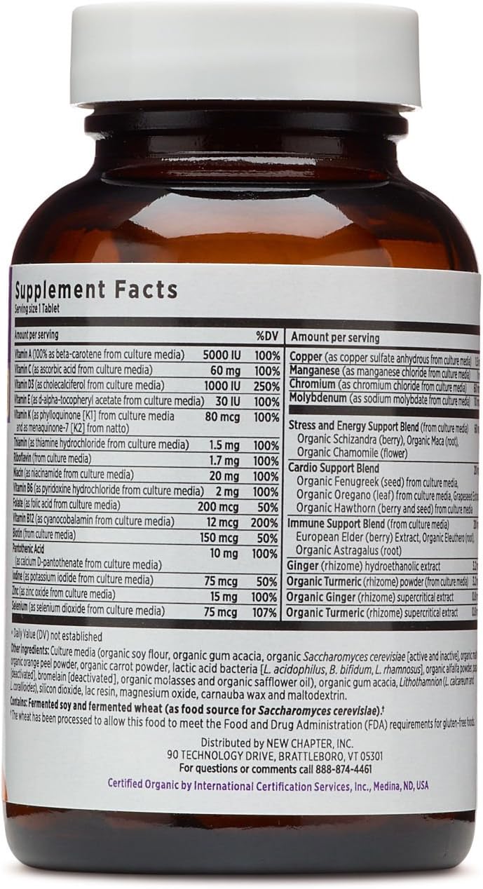 New Chapter Every Man's One Daily - Multivitamínico para hombres fermentado con probióticos, 24 comprimidos