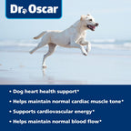 Dr. Oscar Suplemento de Taurina para Perros con L-Carnitina, 120 Comprimidos Masticables, 500mg de Taurina por cada 25lbs de Peso