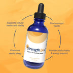 Strength24+ Gotas de Vitalidad, Control de la Vejiga, Salud Celular y Energía, 60 Dosis (1 Mes), con Extracto de Jazmín y Aminoácidos, Recuperación Muscular, Apoyo para Dormir, 60 ml