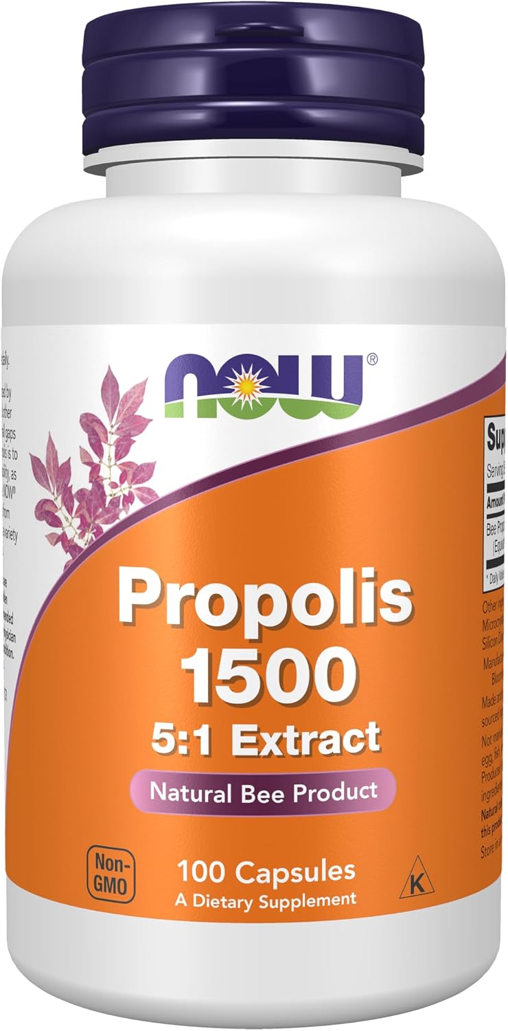 NOW Foods Propóleo 1500 mg, 100 Cápsulas (Pack de 3)