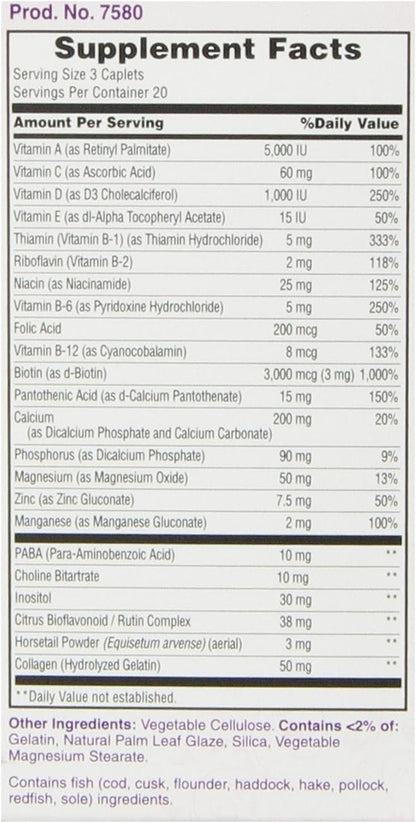 Nature's Bounty Optimal Solutions Hair, Skin – Vitamina A : contribuye al mantenimiento de la piel y las mucosas – Image 2