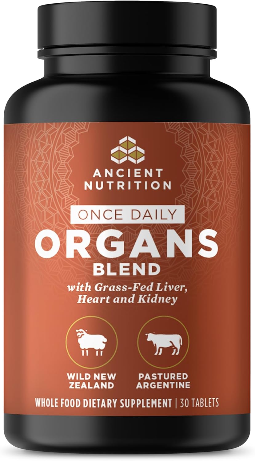 Ancient Nutrition Organ Supplements, Complejo de Órganos Grass-Fed y Silvestre, 30 Cápsulas