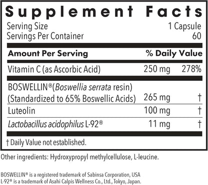 Allergy Research Group ARG Aller-Aid L-92 - – Vitamina C: Conocida por su papel en el sistema inmunitario, la – Image 2