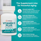 Vitamina D Plus – D3 5000 UI con K1, K2 (MK4) y GG | Reignite Wellness