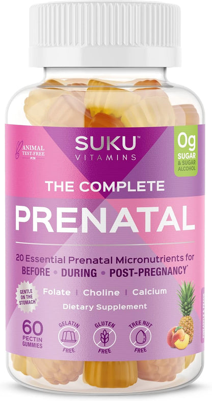 SUKU Gominolas Multivitamínicas Prenatales – – Folato (L-5-MTHF): Forma activa y biodisponible de ácido fólico, – Image 1
